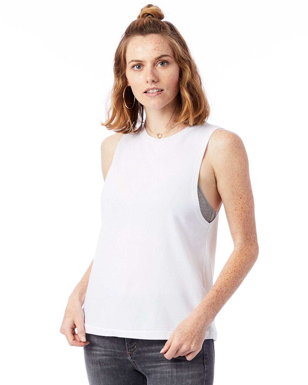 "Effortlessly Edgy: Women's Vintage-Inspired Washed Muscle Tank" - Apparel Globe