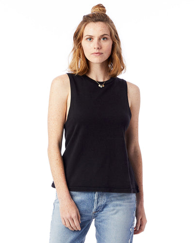 "Effortlessly Edgy: Women's Vintage-Inspired Washed Muscle Tank" - Apparel Globe