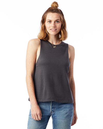 "Effortlessly Edgy: Women's Vintage-Inspired Washed Muscle Tank" - Apparel Globe