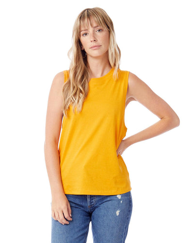 "Effortlessly Edgy: Women's Vintage-Inspired Washed Muscle Tank" - Apparel Globe