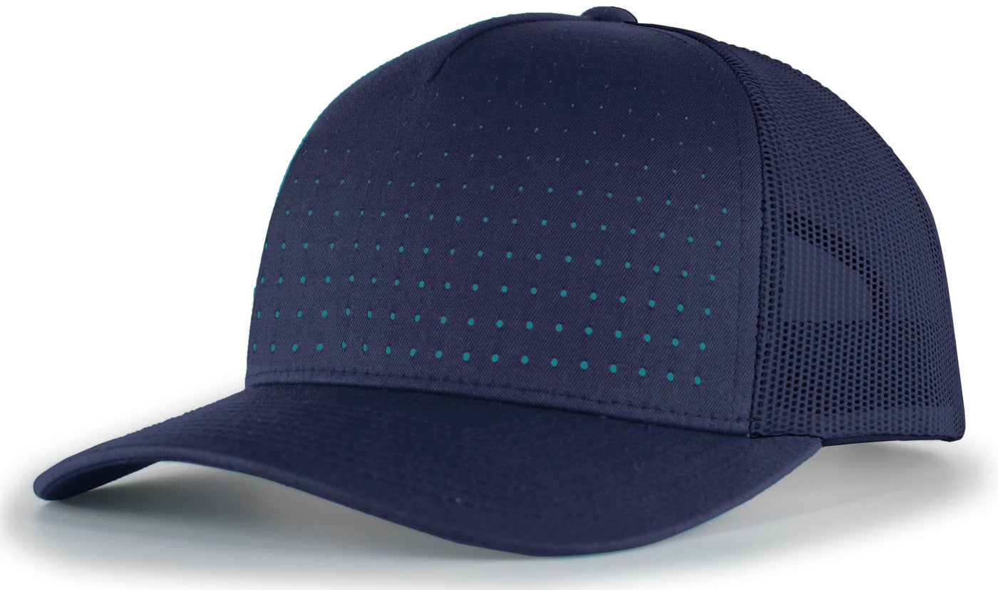 Perforated 5-Panel Trucker Snapback Cap - Apparel Globe