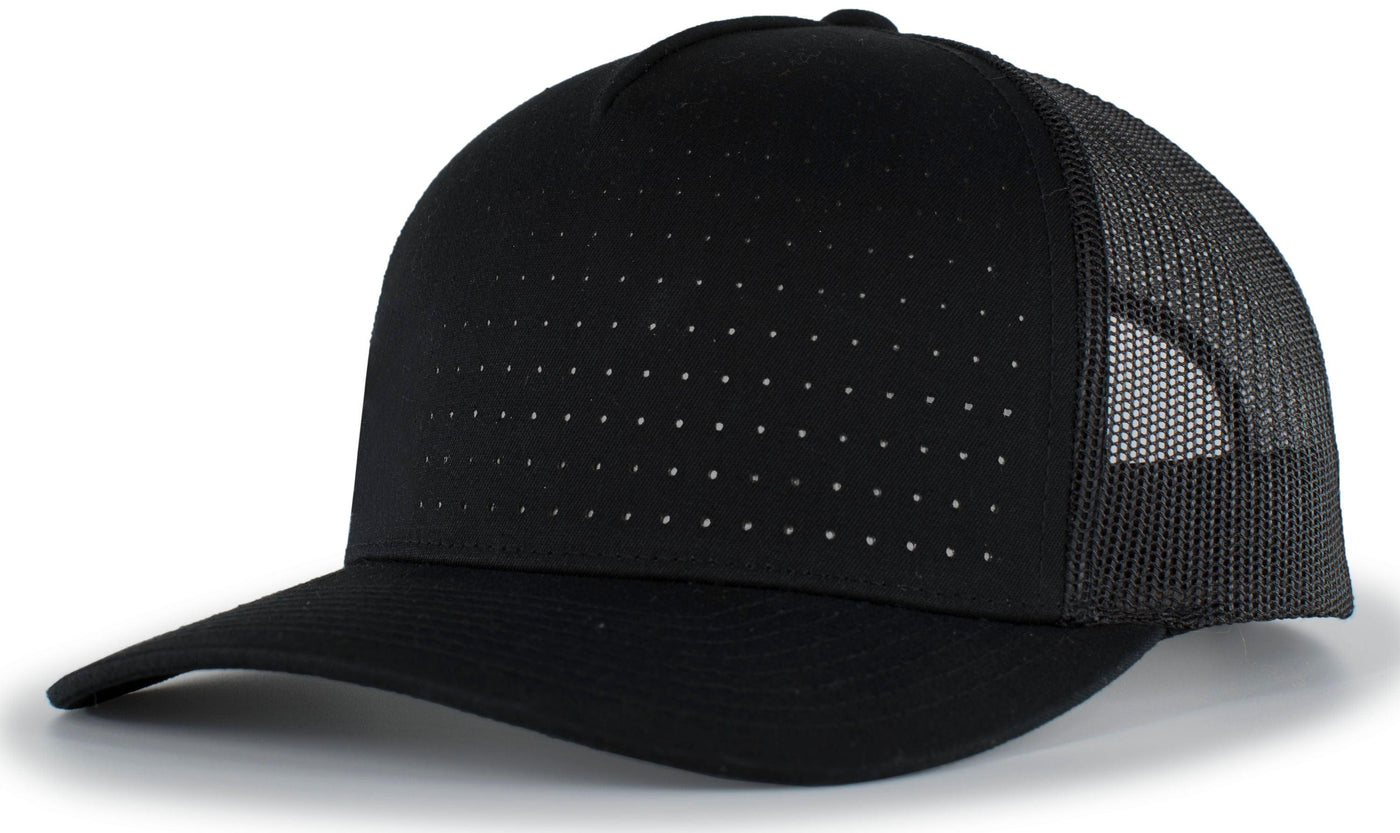 Perforated 5-Panel Trucker Snapback Cap - Apparel Globe