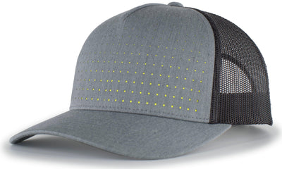 Perforated 5-Panel Trucker Snapback Cap - Apparel Globe