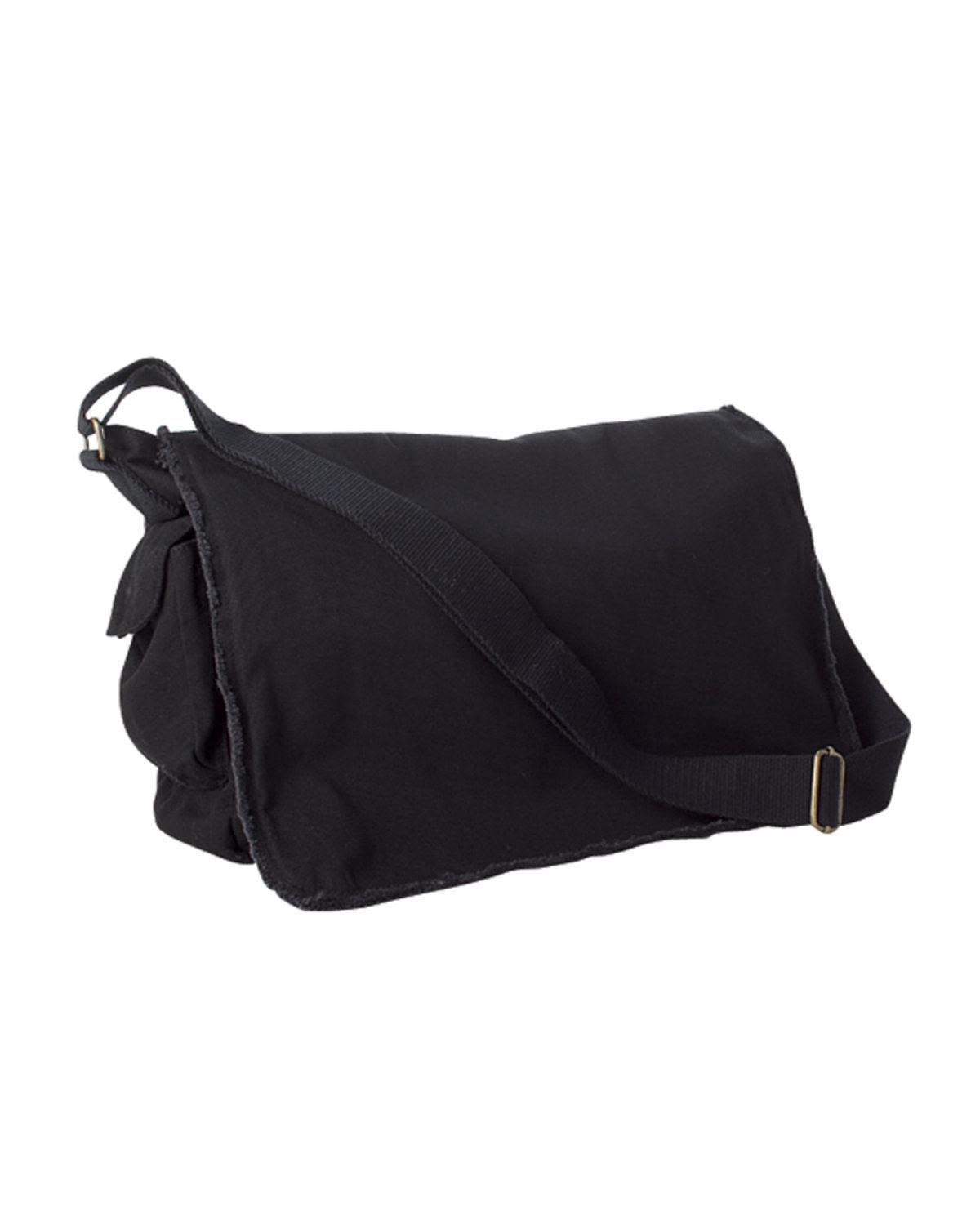 Pigment-Dyed Raw-Edge Messenger Bag - Apparel Globe