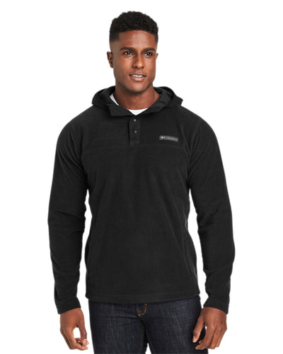 COLUMBIA Men's Steens Mountain Noveltyâ„¢ 1/2 Snap Hooded Jacket: Embrace Outdoor Adventure with Comfort and Style"