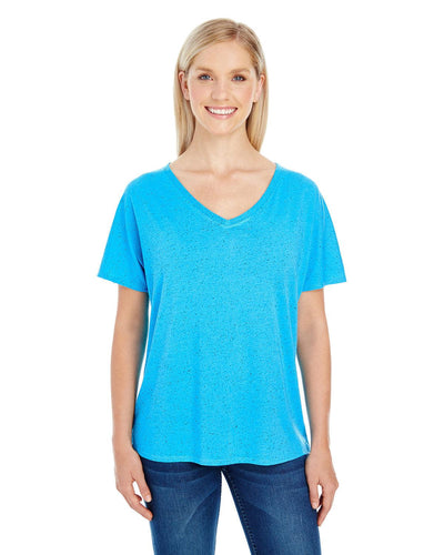 Ladies' Triblend Fleck Short-Sleeve V-Neck T-Shirt - Apparel Globe