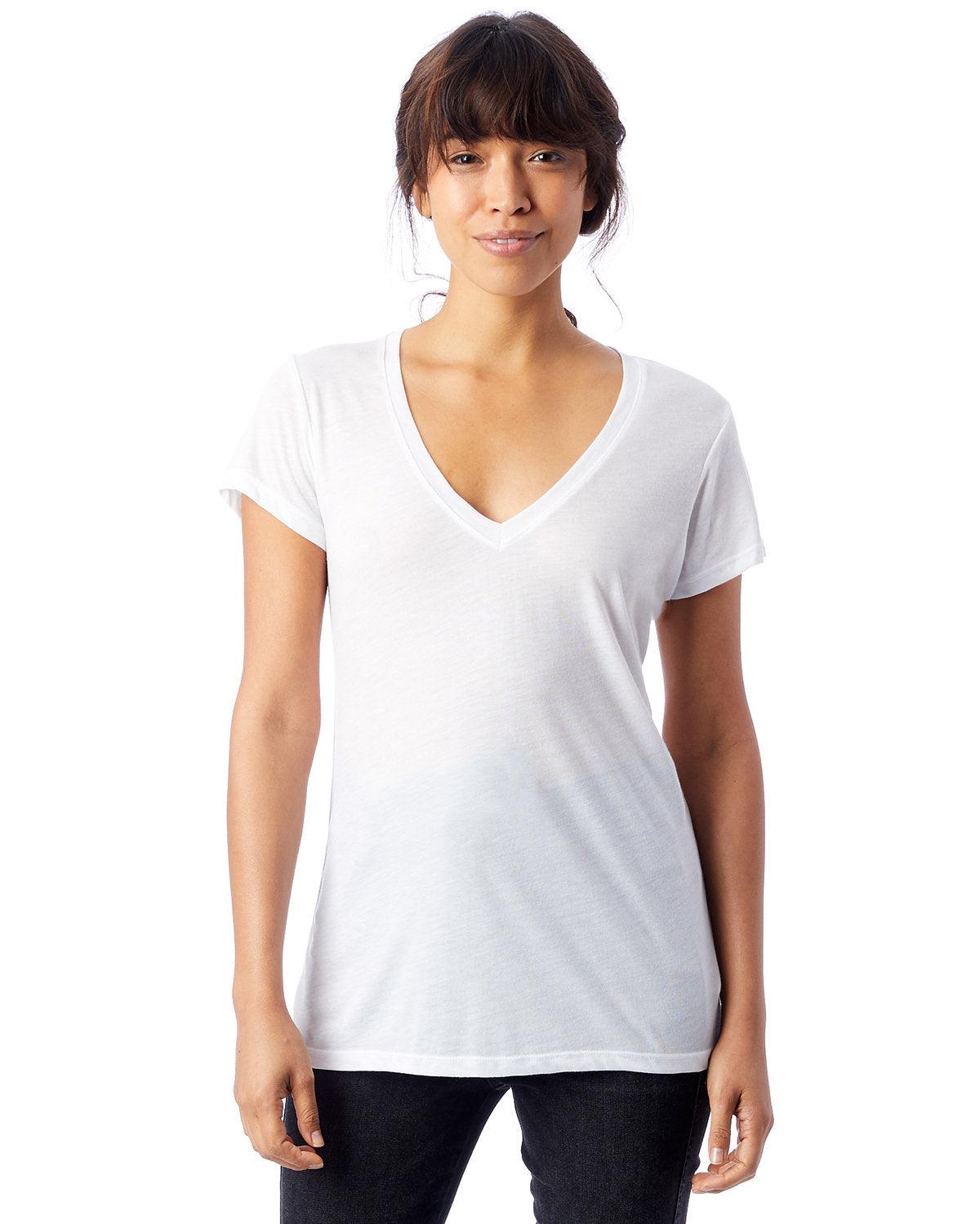 Ladies' Slinky-Jersey V-Neck T-Shirt - Apparel Globe