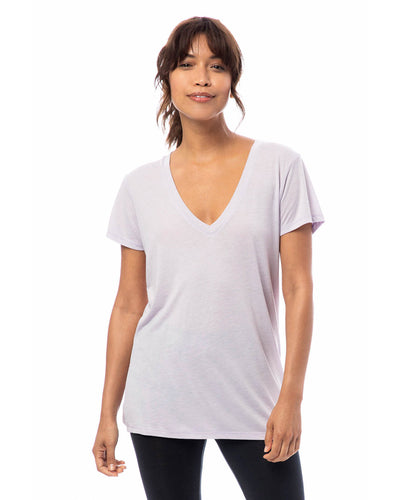 Ladies' Slinky-Jersey V-Neck T-Shirt - Apparel Globe