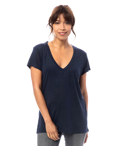 Ladies' Slinky-Jersey V-Neck T-Shirt - Apparel Globe