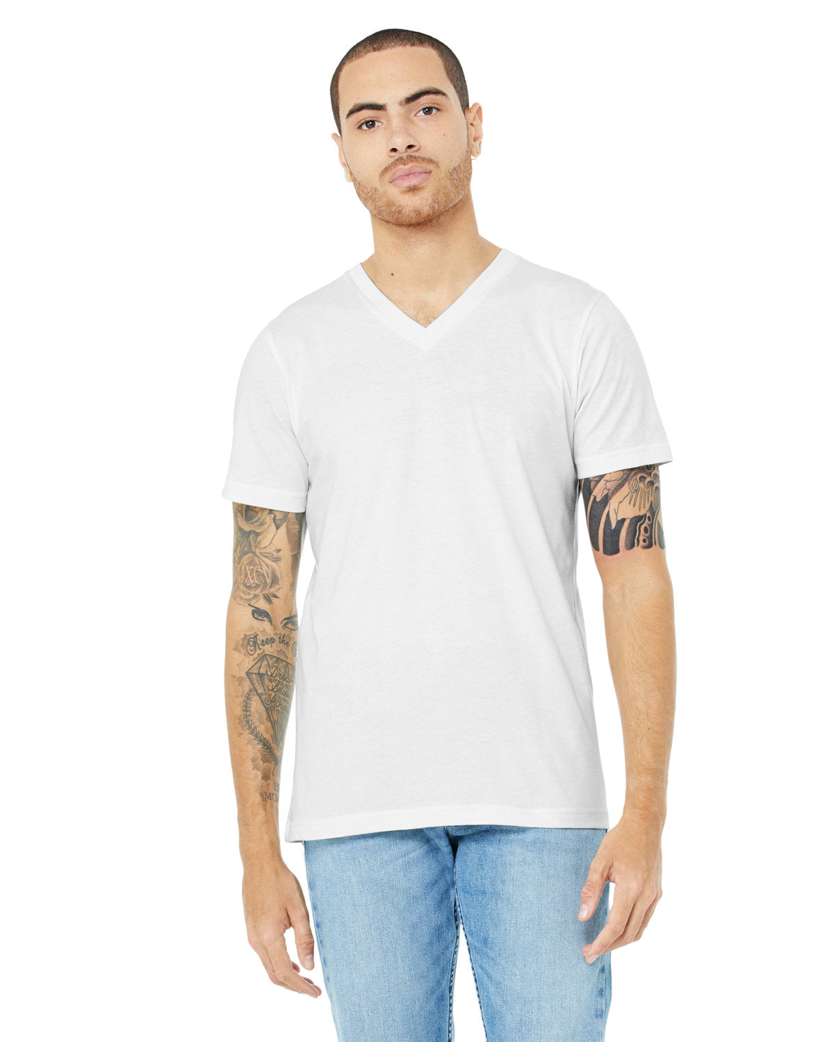 Bella + Canvas Unisex CVC Jersey V-Neck T-Shirt: Versatile Comfort and Style