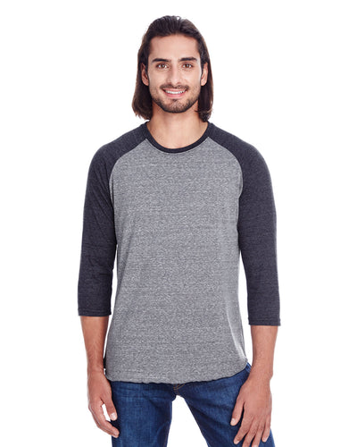 "Threadfast Apparels Unisex Triblend 3/4-Sleeve Raglan - Classic Style with a Modern Twist" - Apparel Globe