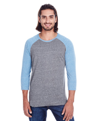 "Threadfast Apparels Unisex Triblend 3/4-Sleeve Raglan - Classic Style with a Modern Twist" - Apparel Globe