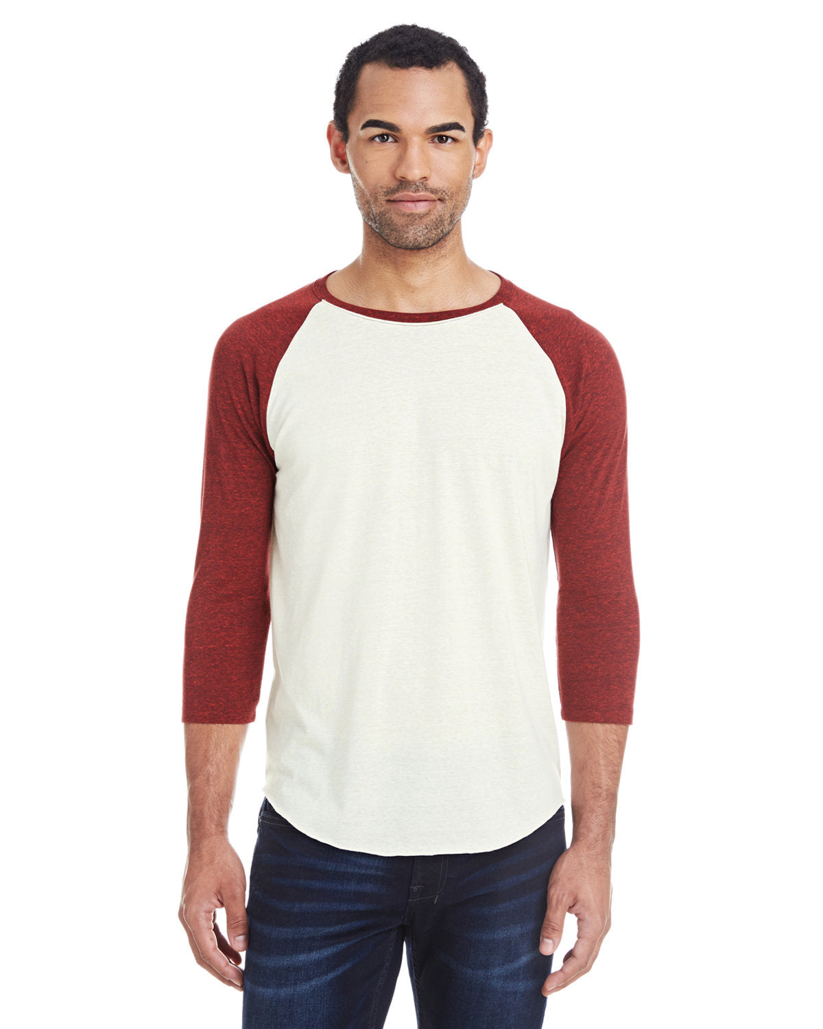 "Threadfast Apparels Unisex Triblend 3/4-Sleeve Raglan - Classic Style with a Modern Twist" - Apparel Globe