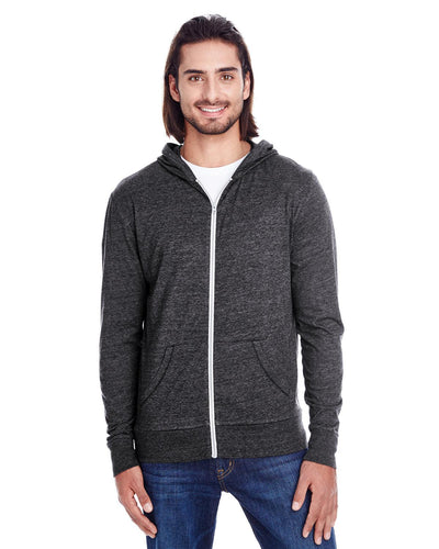 Unisex Triblend Full-Zip Light Hoodie - Apparel Globe