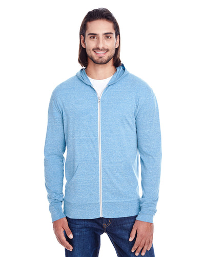 Unisex Triblend Full-Zip Light Hoodie - Apparel Globe