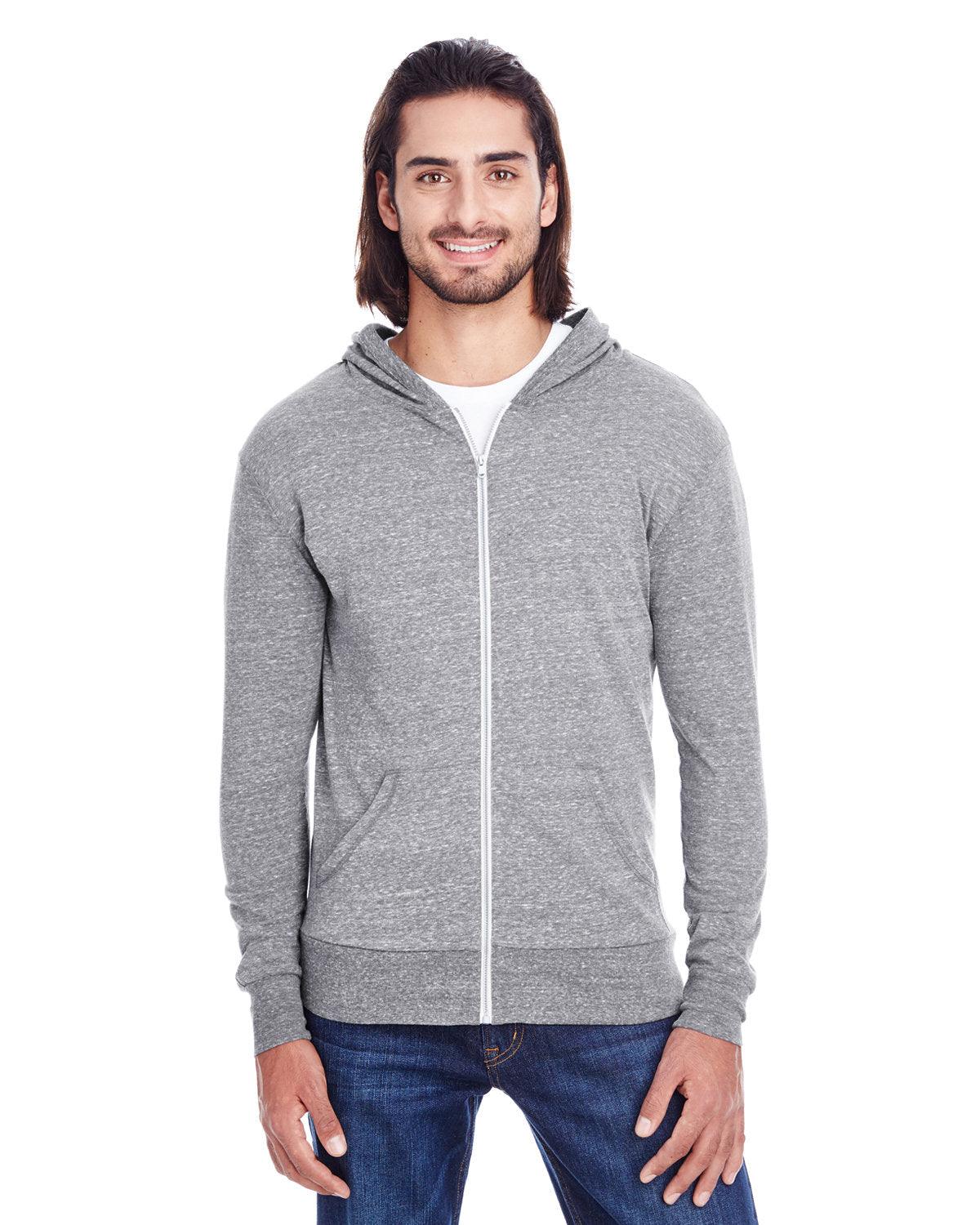 Unisex Triblend Full-Zip Light Hoodie - Apparel Globe