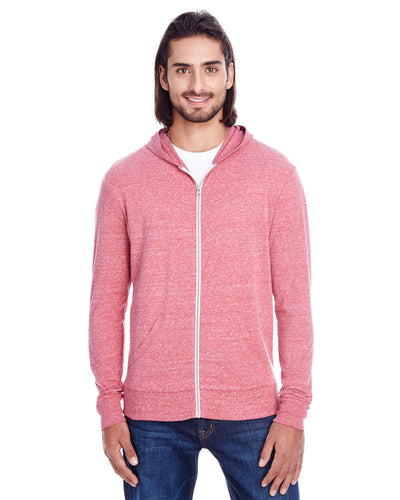 Unisex Triblend Full-Zip Light Hoodie - Apparel Globe