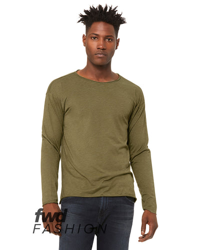 FWD Fashion Unisex Triblend Raw Neck Long-Sleeve T-Shirt - Apparel Globe