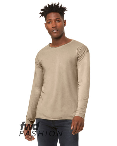 FWD Fashion Unisex Triblend Raw Neck Long-Sleeve T-Shirt - Apparel Globe