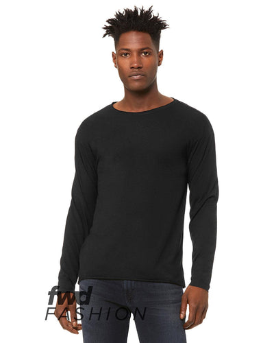 FWD Fashion Unisex Triblend Raw Neck Long-Sleeve T-Shirt - Apparel Globe