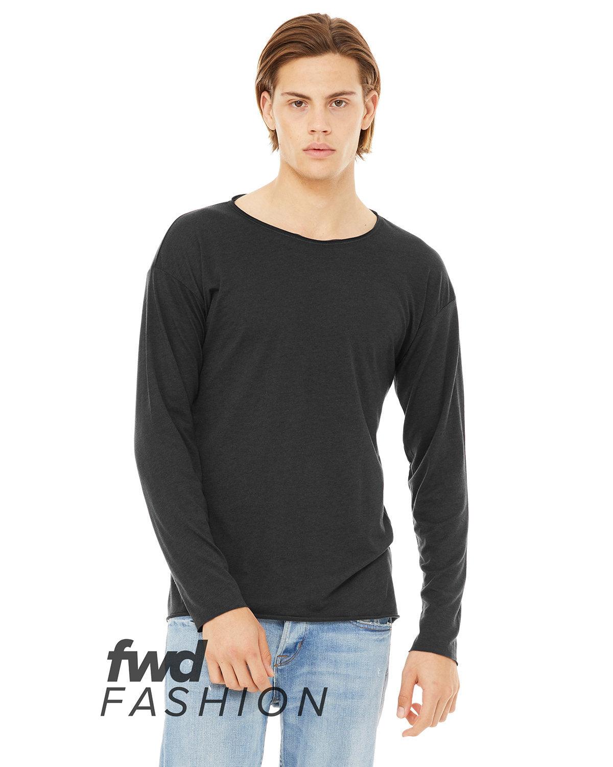 FWD Fashion Unisex Triblend Raw Neck Long-Sleeve T-Shirt - Apparel Globe