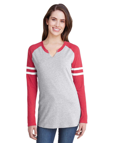 Ladies' Gameday Mash-Up Long Sleeve Fine Jersey T-Shirt - Apparel Globe