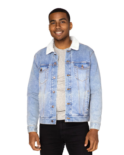 Unisex Sherpa-Lined Denim Jacket - Apparel Globe