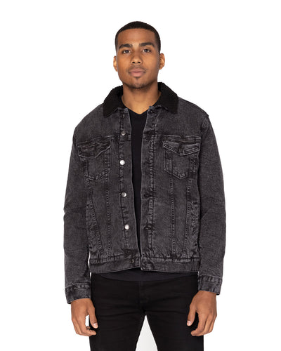 Unisex Sherpa-Lined Denim Jacket - Apparel Globe