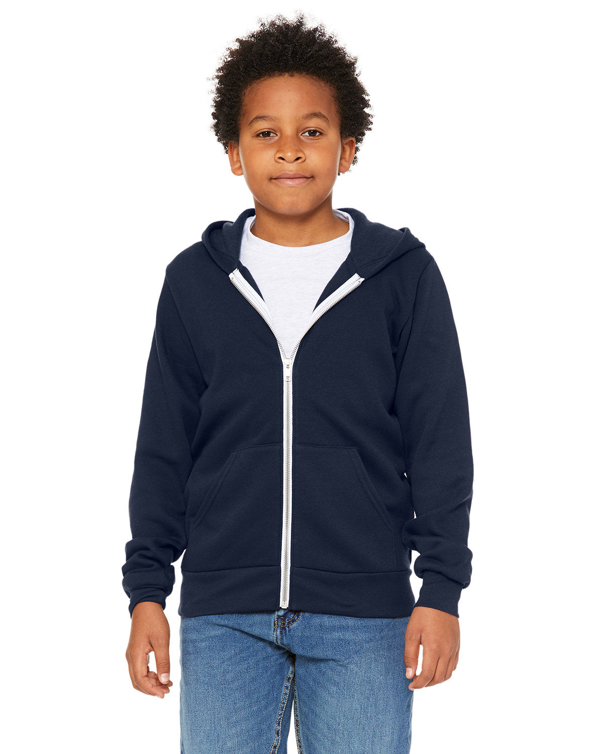 Youth Sponge Fleece Full-Zip Hooded Sweatshirt - Apparel Globe