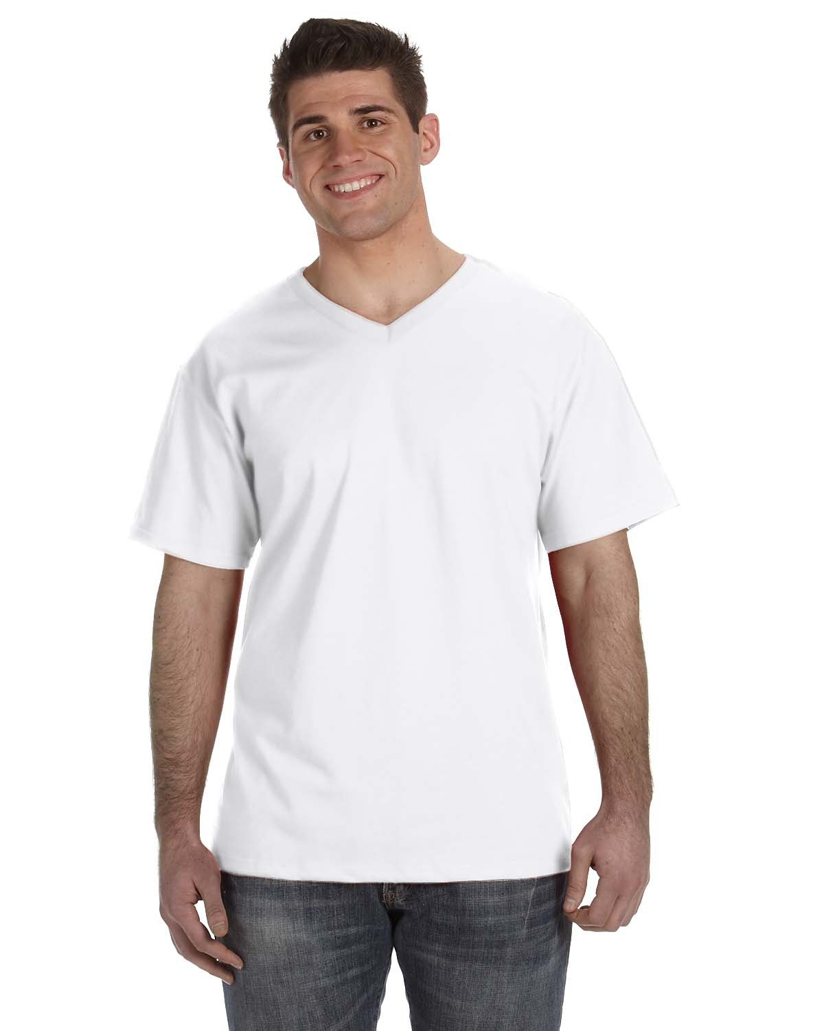 Fruit of the Loom Adult HD Cottonâ„¢ V-Neck T-Shirt: Classic Comfort with a Stylish Twist