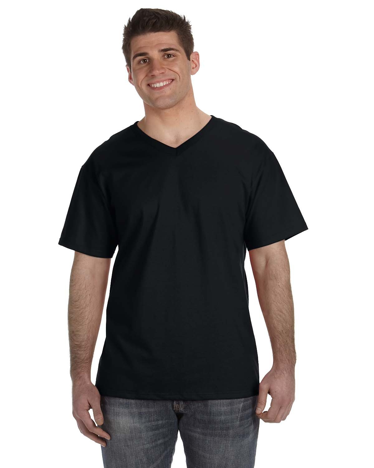 Fruit of the Loom Adult HD Cottonâ„¢ V-Neck T-Shirt: Classic Comfort with a Stylish Twist