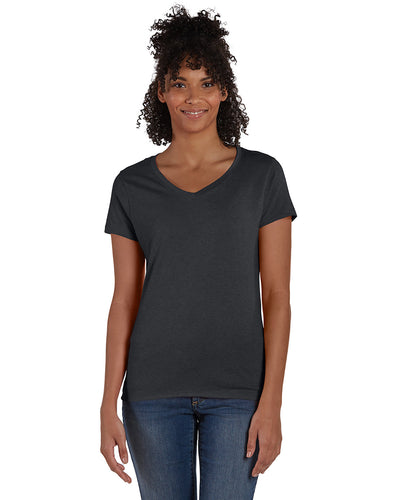 Hanes Ladies' Perfect-T Triblend V-Neck T-Shirt - Ultimate Comfort and Style - Apparel Globe