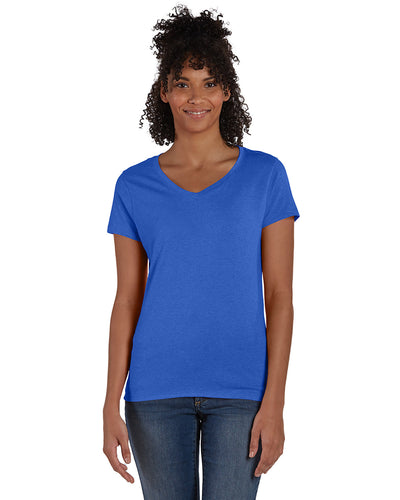 Hanes Ladies' Perfect-T Triblend V-Neck T-Shirt - Ultimate Comfort and Style - Apparel Globe