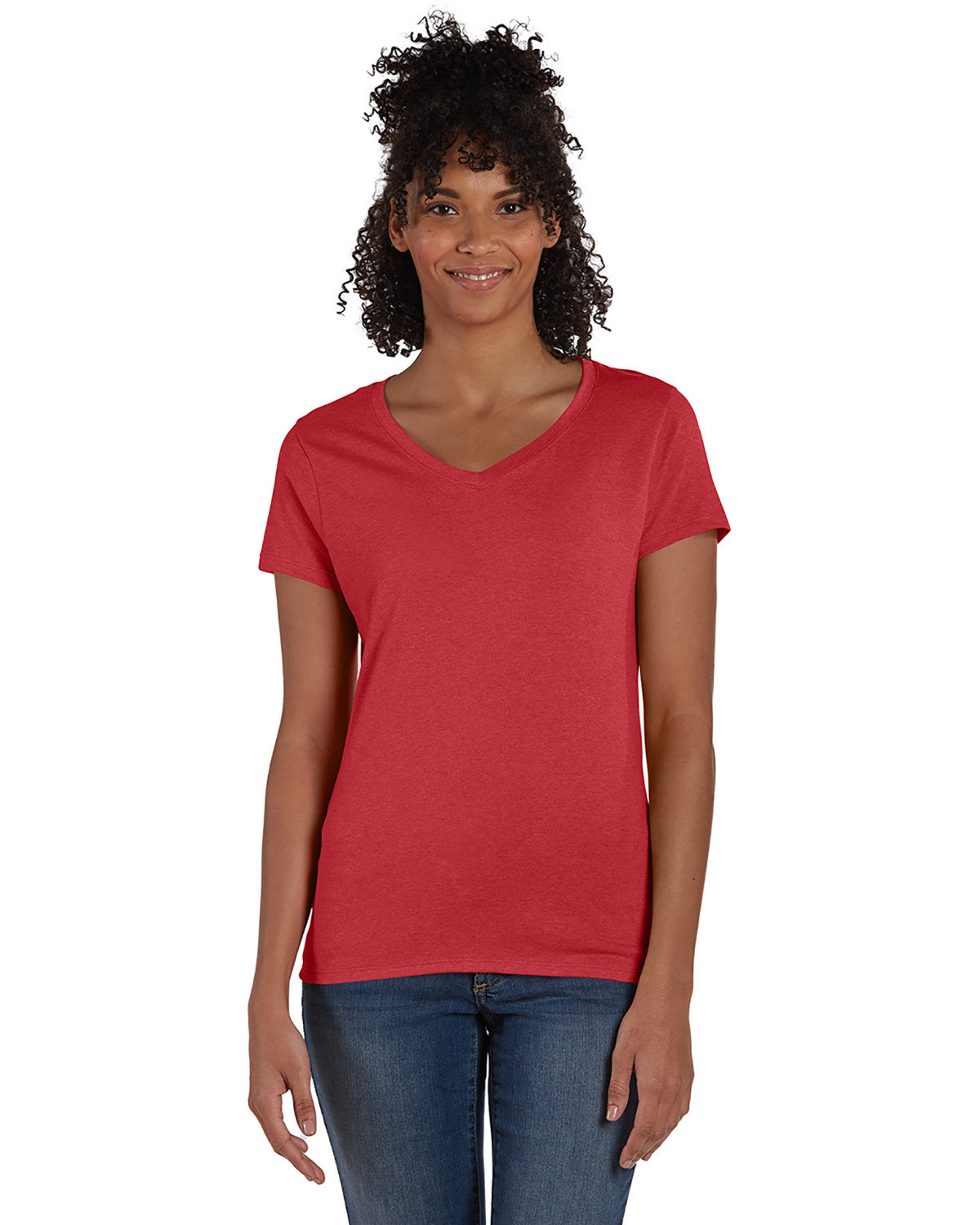 Hanes Ladies' Perfect-T Triblend V-Neck T-Shirt - Ultimate Comfort and Style - Apparel Globe