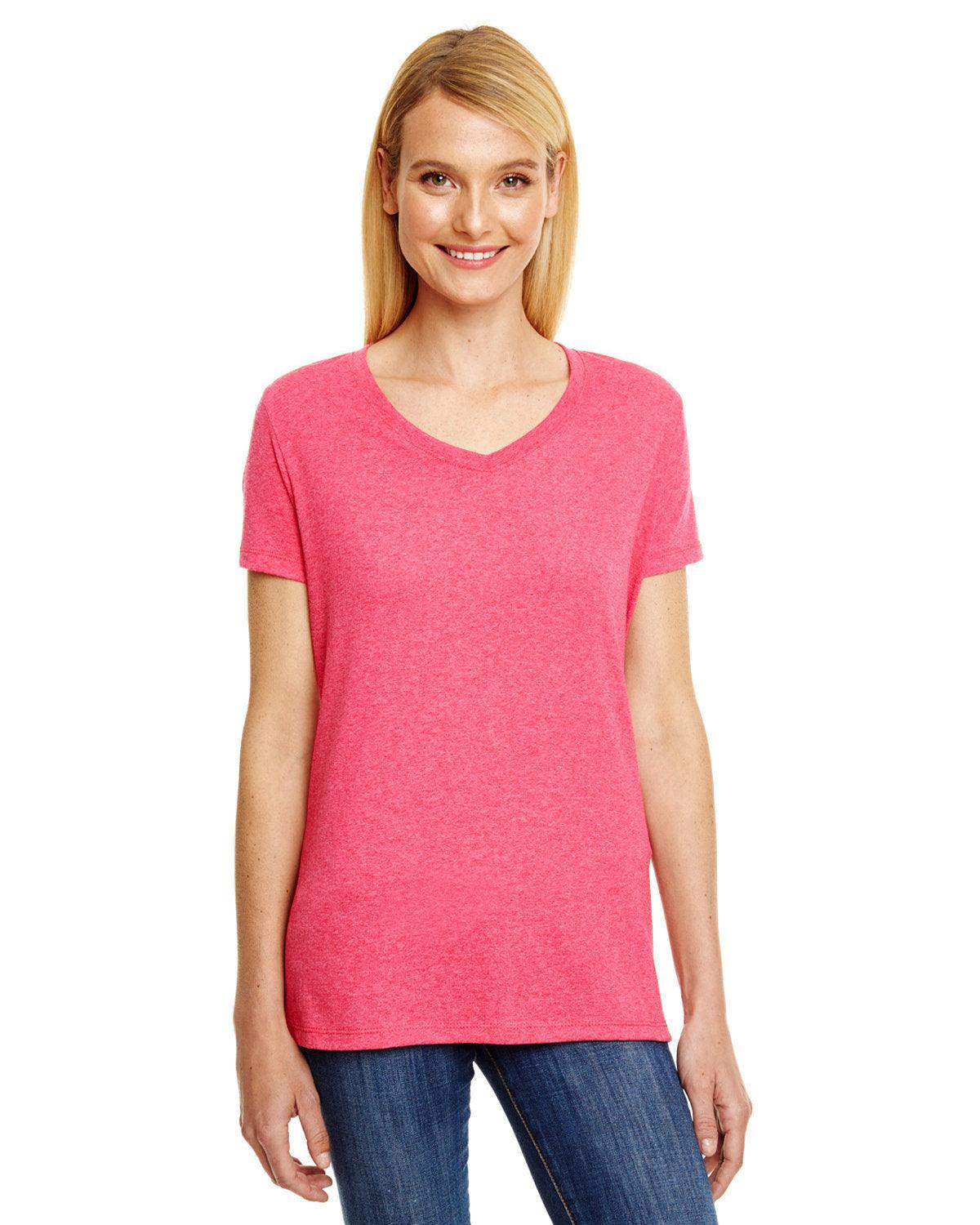 Hanes Ladies' Perfect-T Triblend V-Neck T-Shirt - Ultimate Comfort and Style - Apparel Globe