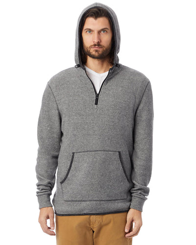 Adult Quarter Zip Fleece Hooded Sweatshirt - Apparel Globe