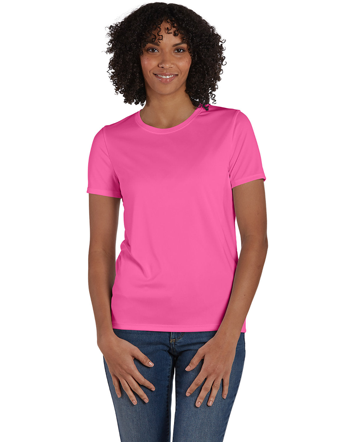 STAY-COOL-AND-FRESH-HANES-LADIES-COOL-DRIÃ‚Â®-PERFORMANCE-T-SHIRT-WITH-FRESHIQ-TECHNOLOGY