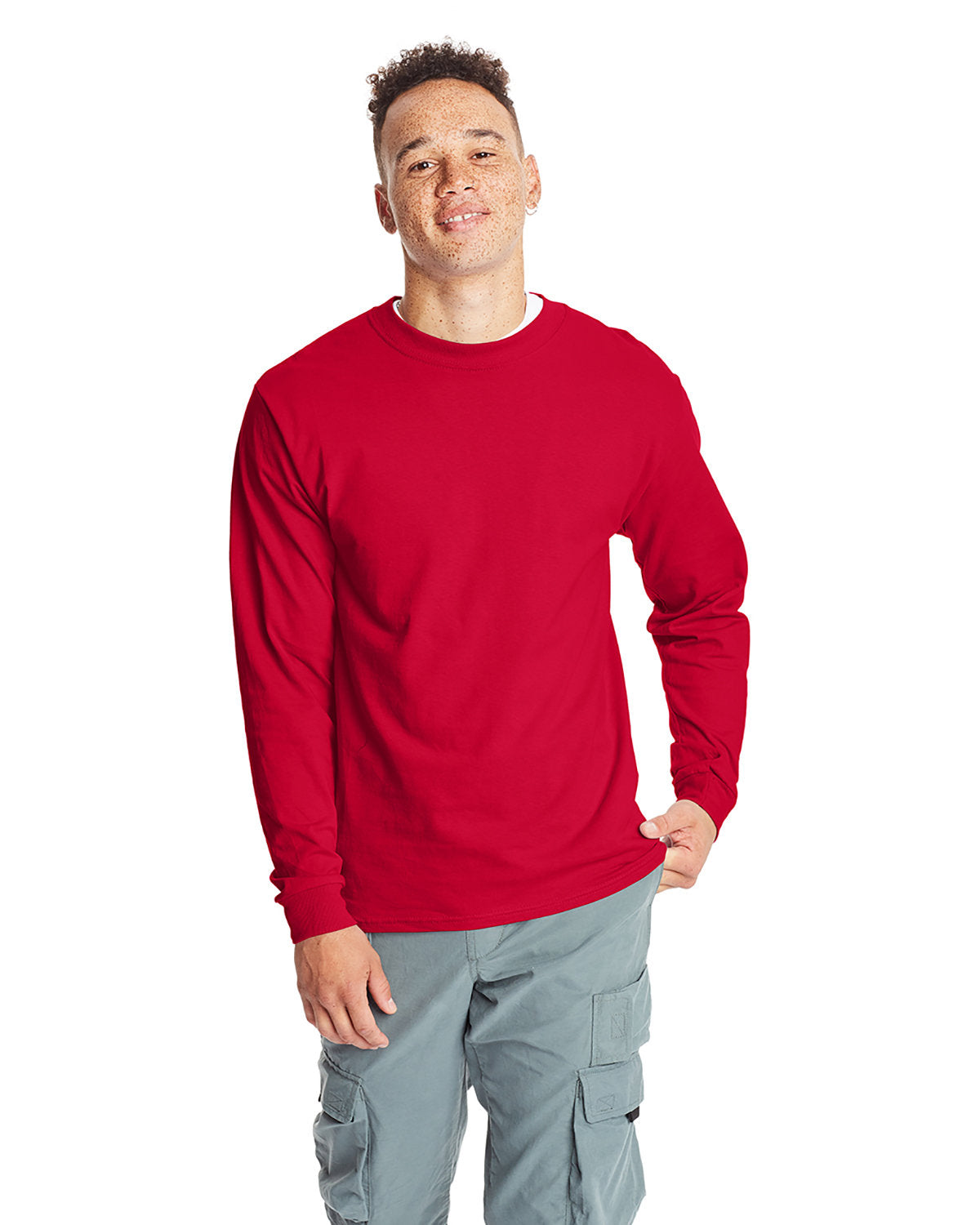 UNMATCHED-DURABILITY-AND-COMFORT-HANES-ADULT-LONG-SLEEVE-BEEFY-T