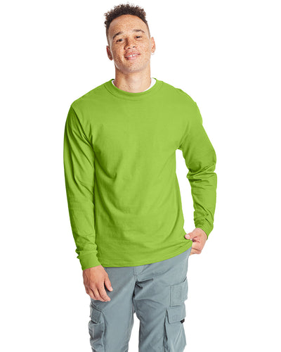 UNMATCHED-DURABILITY-AND-COMFORT-HANES-ADULT-LONG-SLEEVE-BEEFY-T