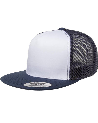 Adult Classic Trucker with White Front Panel Cap - Apparel Globe