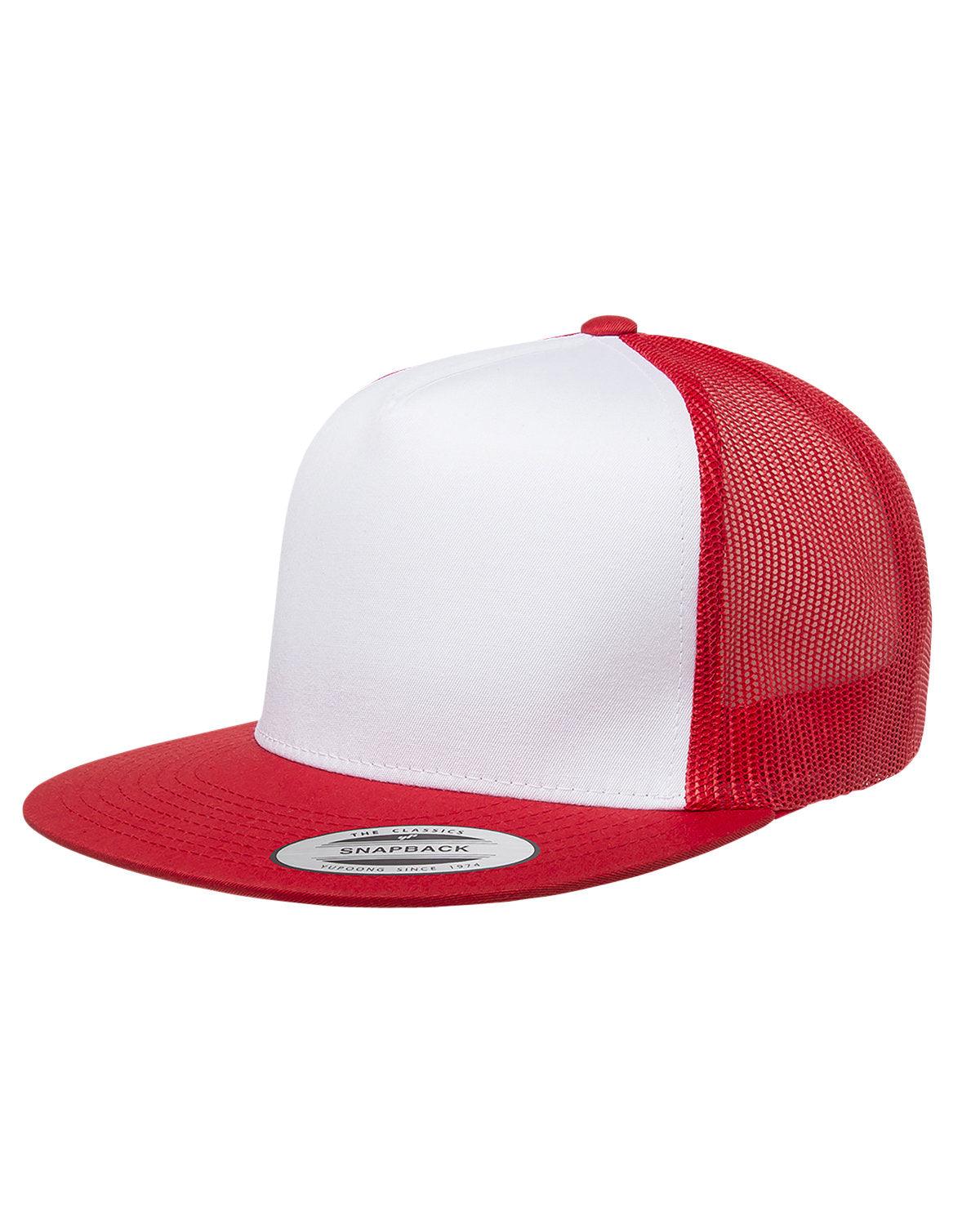 Adult Classic Trucker with White Front Panel Cap - Apparel Globe