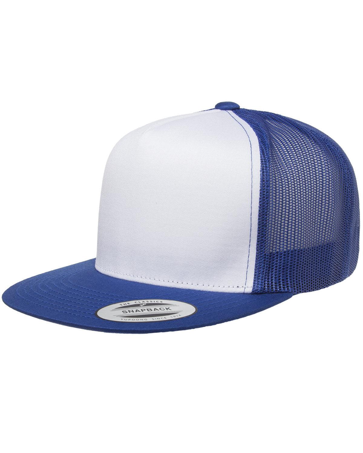 Adult Classic Trucker with White Front Panel Cap - Apparel Globe