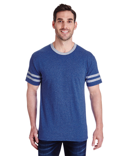 "Sporty and Stylish: Jerzees Adult Tri-Blend Varsity Ringer T-Shirt" - Apparel Globe