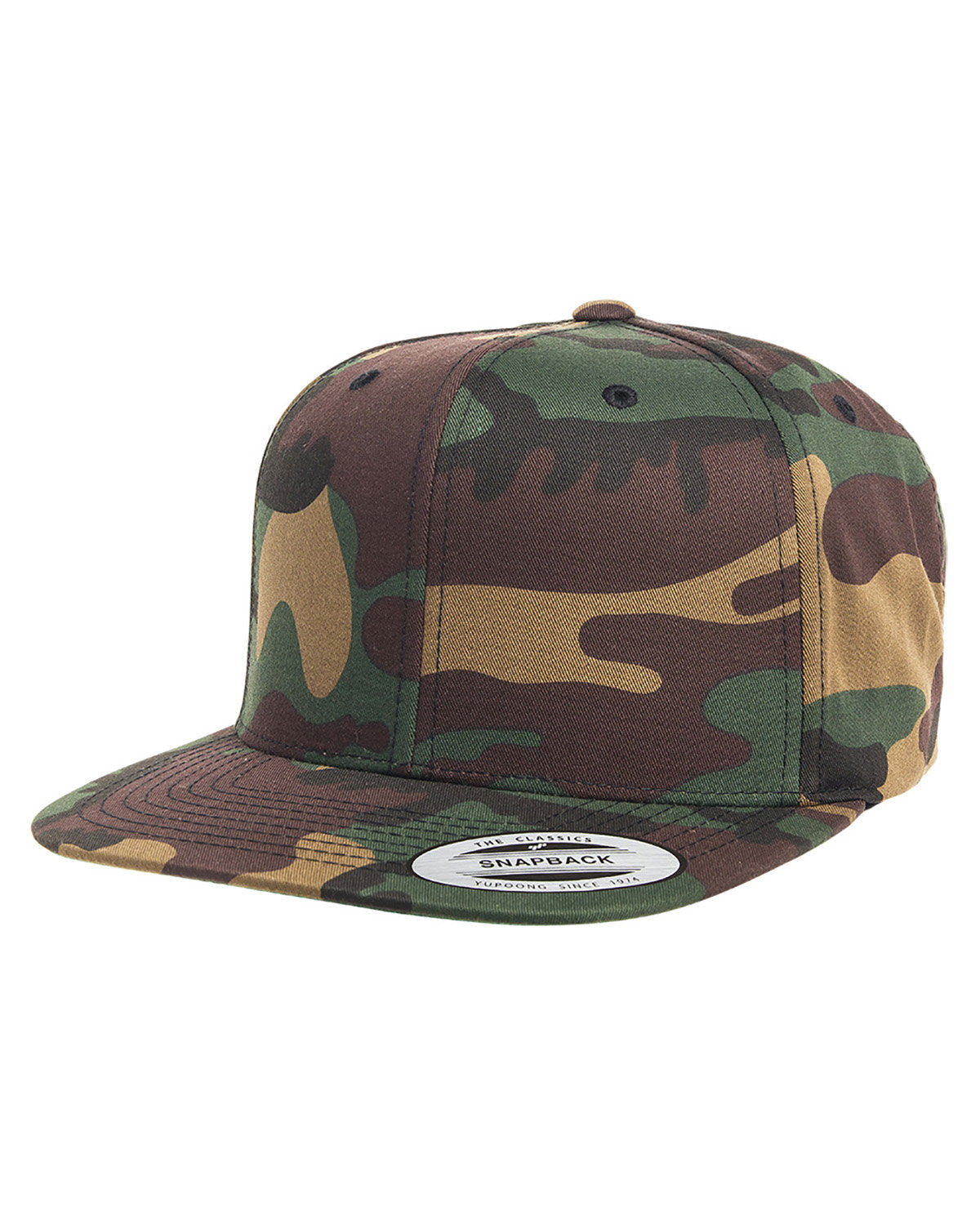 Yupoong Adult 6-Panel Structured Snapback: Classic Style with Flat Visor Sophistication