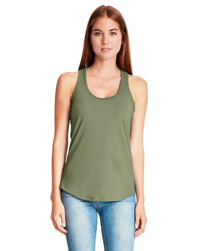 "Effortlessly Chic: Ladies' Gathered Racerback Tank Collection" - Apparel Globe