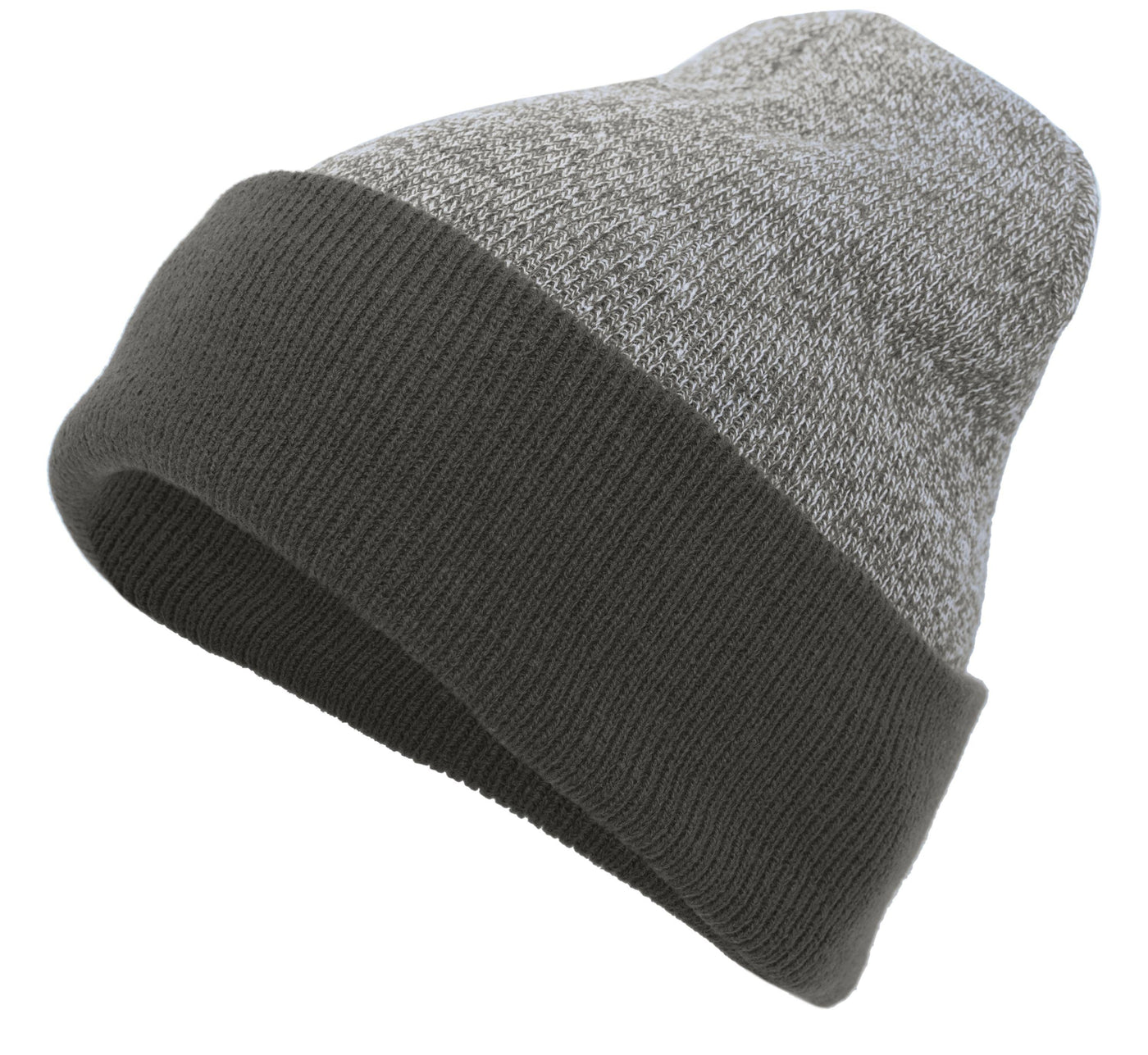 Heather Two-Tone Cuff Beanie - Apparel Globe