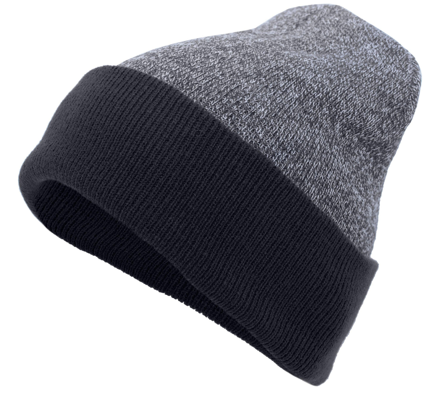 Heather Two-Tone Cuff Beanie - Apparel Globe