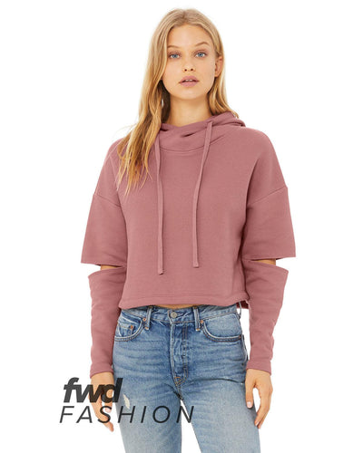 FWD Fashion Ladies' Cut Out Hooded Fleece - Apparel Globe