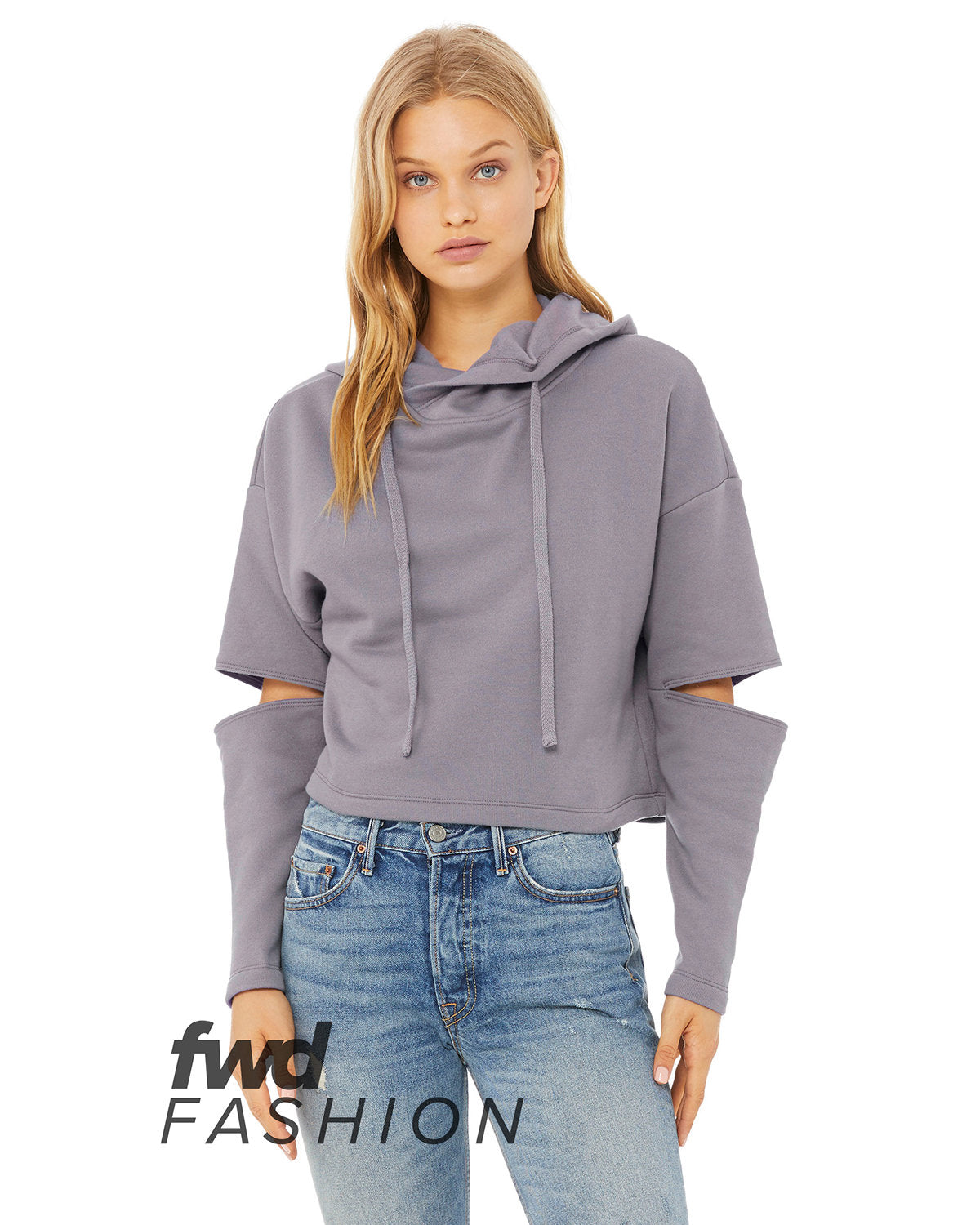 FWD Fashion Ladies' Cut Out Hooded Fleece - Apparel Globe