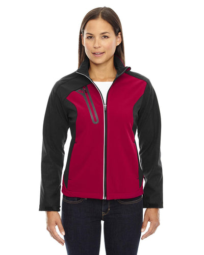 Ladies' Terrain Colorblock Soft Shell with Embossed Print - Apparel Globe